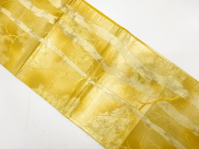 JAPANESE KIMONO / ANTIQUE FUKURO OBI / SILK / WOVEN GROVE